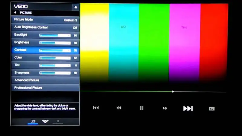 besty vizio tv color settings