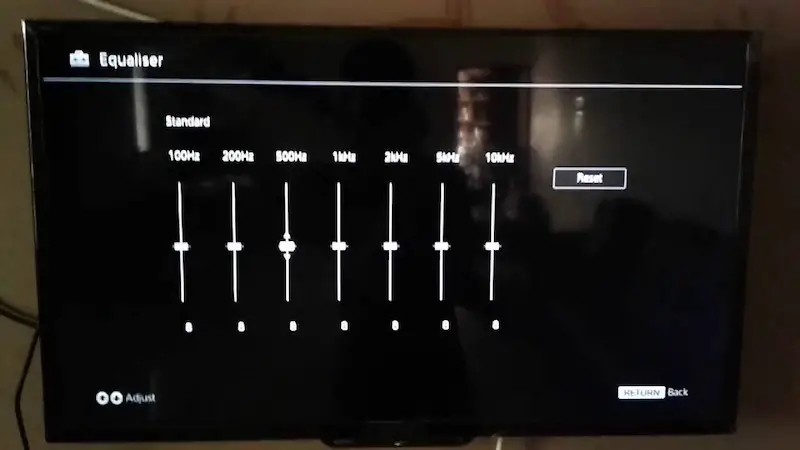 sony tv equalizer settings