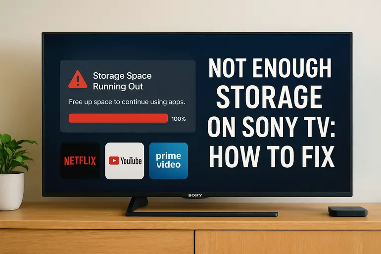 Not enough storage on sony tv