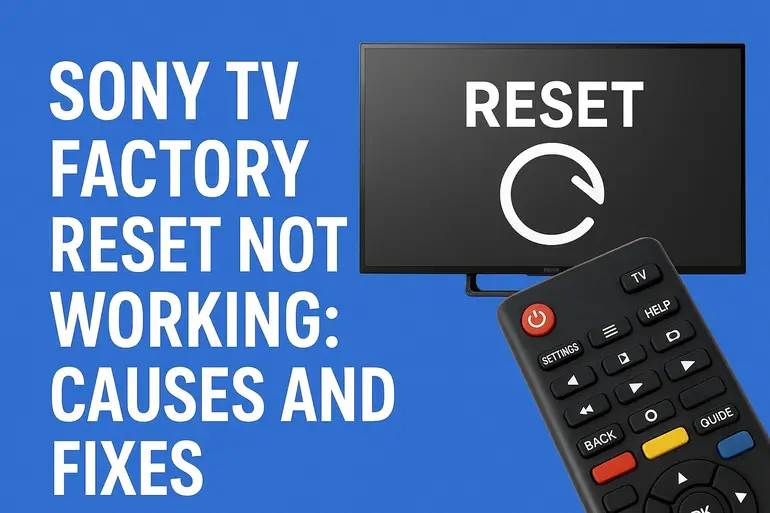 Sony TV Factory Reset Not Working