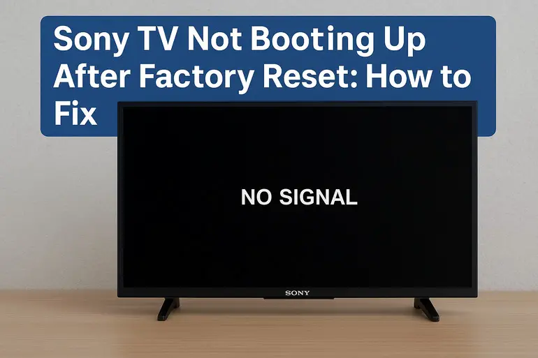 Sony TV Not Booting Up After Factory Reset