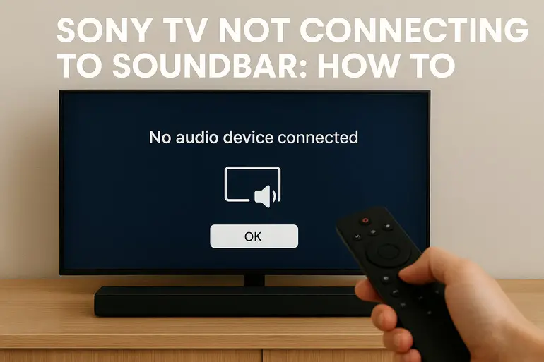 Sony TV Not Connecting to Soundbar