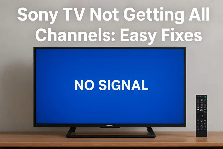 Sony TV Not Getting All Channels