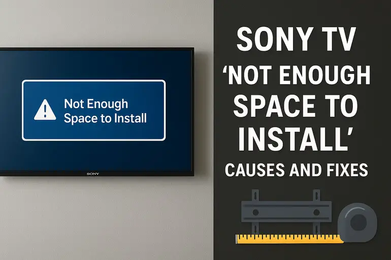 Sony TV not enough space to install