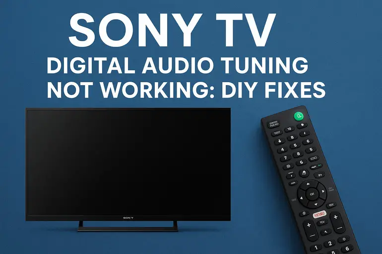 Sony tv digital audio tuning not working