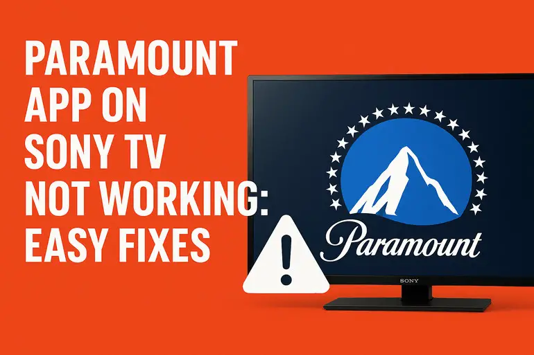 Paramount app on sony tv not working