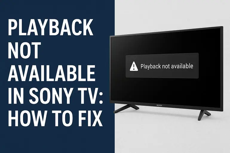 Playback Not Available in Sony TV
