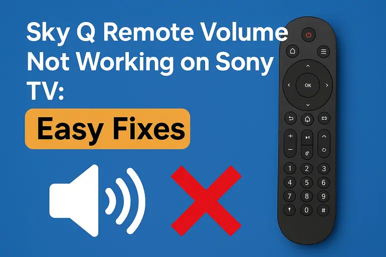 Sky Q Remote Volume Not Working on Sony TV