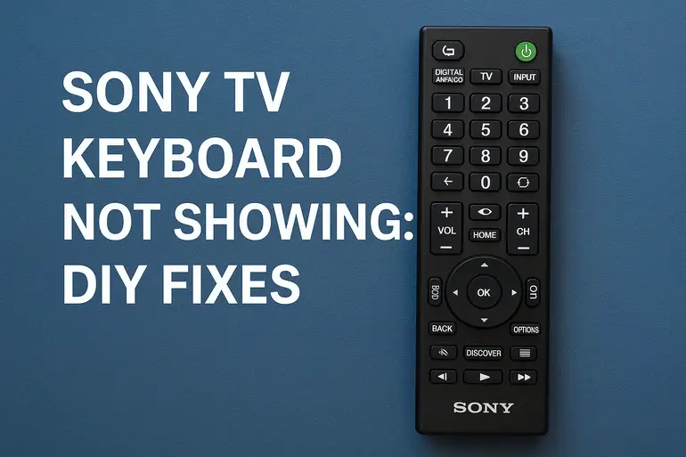 Sony TV Keyboard not showing