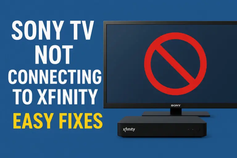 Sony TV Not Connecting to Xfinity