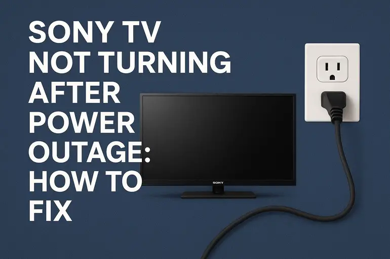 Sony TV Not Turning After Power Outage
