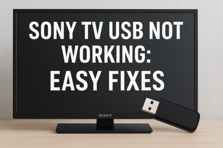 Sony TV USB not working