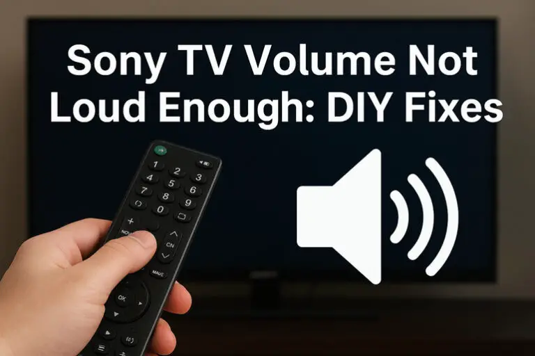 Sony TV Volume Not Loud Enough