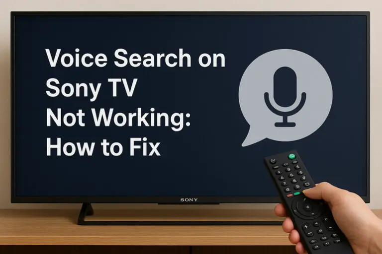 Voice Search on Sony TV Not Working