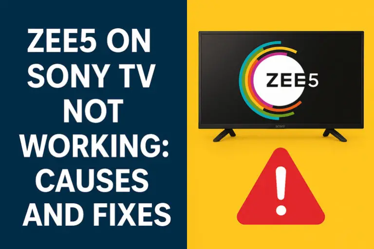 Zee5 on Sony TV Not Working